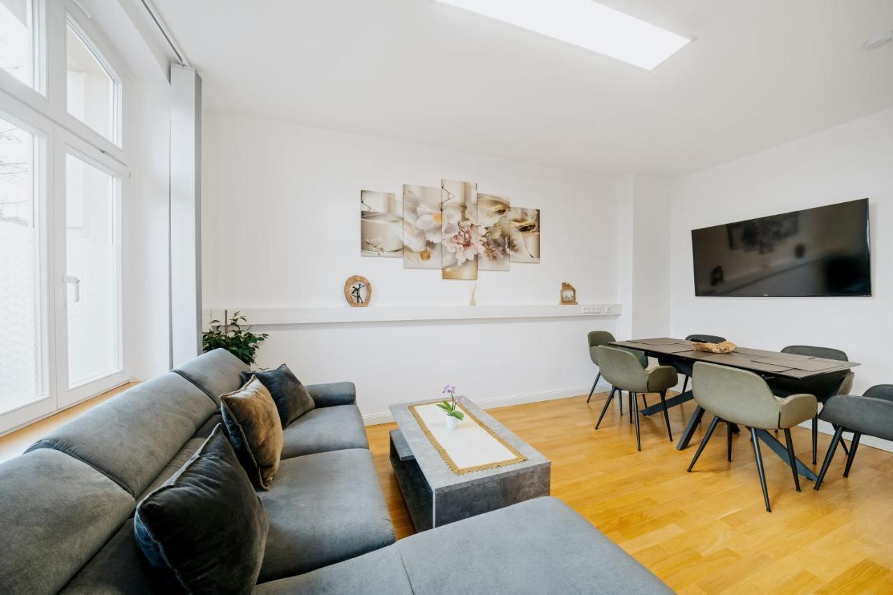 Blissplace 3 Zi Premium Apartment Nahe Getec Arena Mit Kingsize Betten Und Balkon Магдебург Экстерьер фото